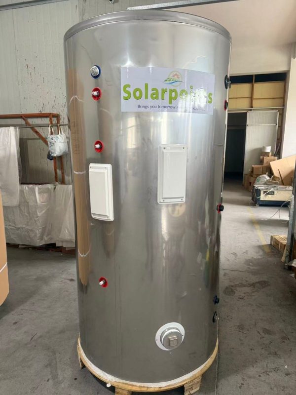 Stainless steel 500L split solar water storage tank with side ports